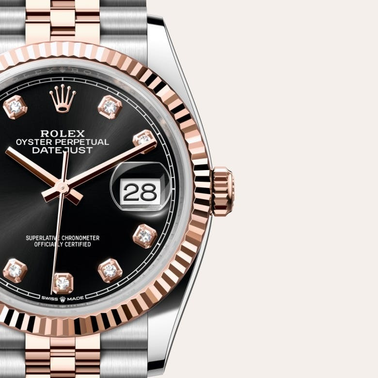Datejust 36 Oyster, 36 mm, Oystersteel and Everose gold