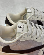 LV x Nike Air Jordan 1 Low “Shadow Grey Suede” (Custom)