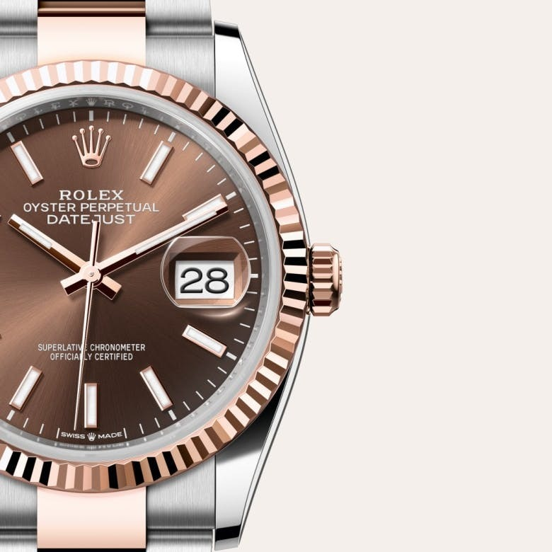 Datejust 36 Oyster, 36 mm, Oystersteel and Everose gold