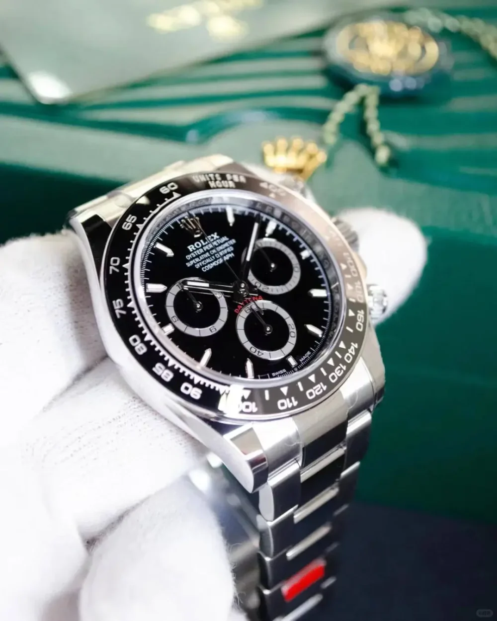 Cosmograph Daytona Stainless Steel Black Dial with Ceramic Bezel