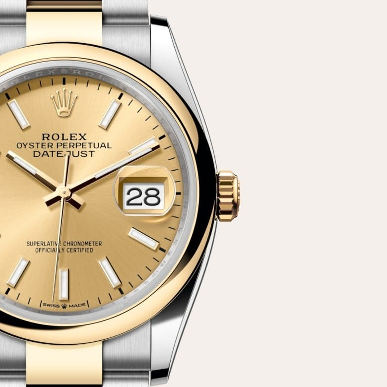 Datejust 36 Oyster, 36 mm, Oystersteel and yellow gold