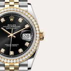 Datejust 36 Oyster, 36 mm, Oystersteel, yellow gold and diamonds