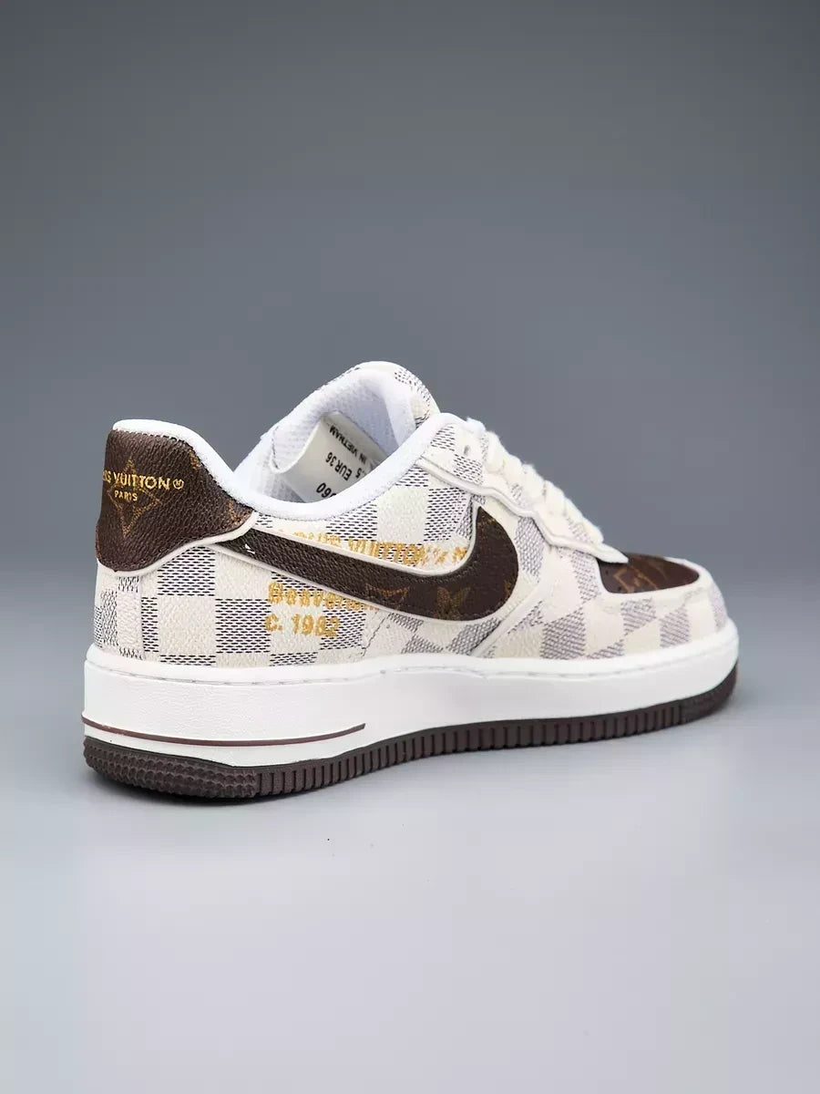 LV x Nike AF1 x Off-White Damier Heat Check (Custom)