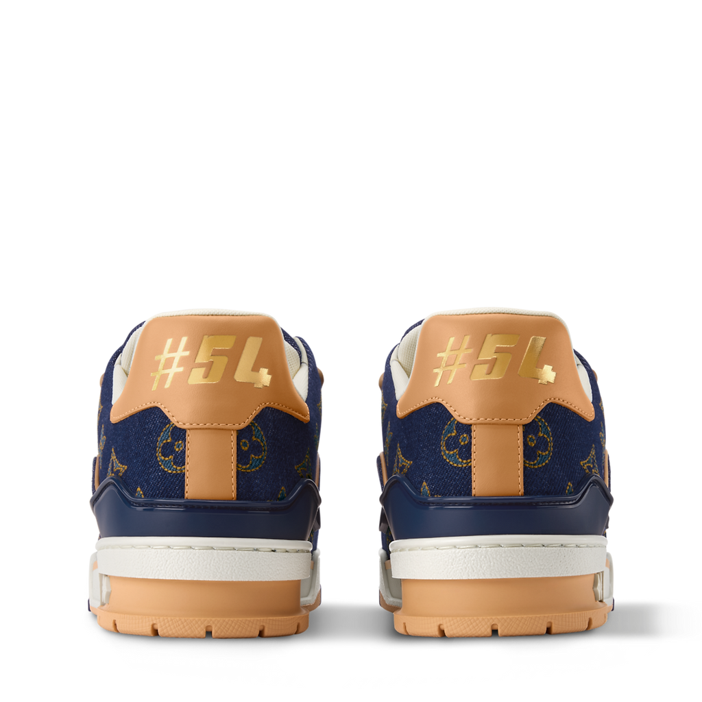LV Trainer Sneaker Denim & Calf Leather Blue