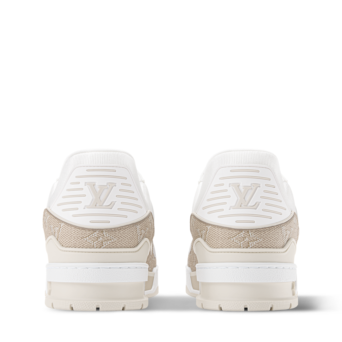 LV Trainer Beige Monogram Leather Sneaker