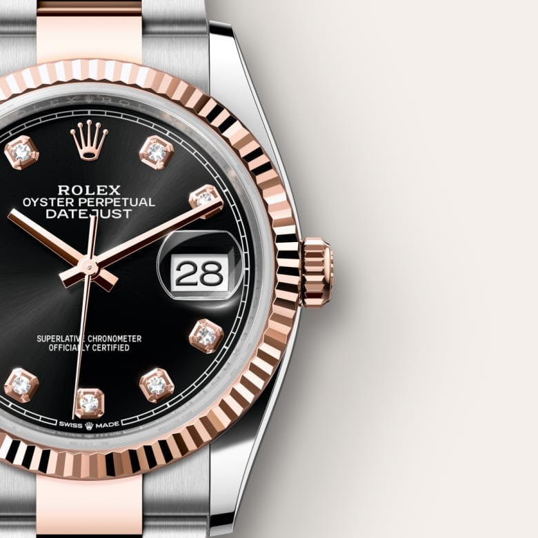 Datejust 36 Oyster, 36 mm, Oystersteel and Everose gold