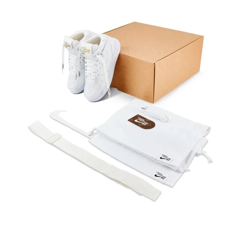 LV x Nike AF1 Mid White