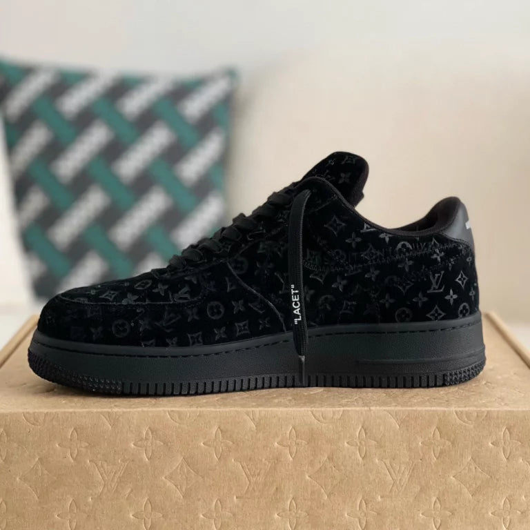 LV x Nike AF1  Low Triple Black