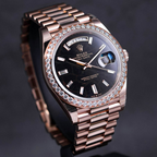 Day Date 40mm Eisenkiesel Diamonds