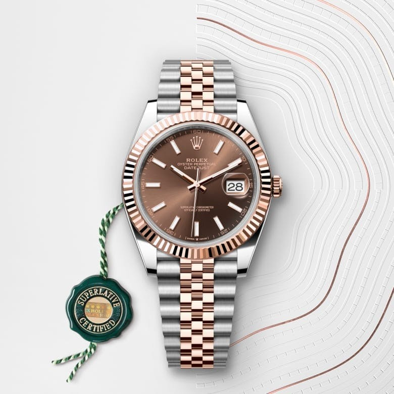 Datejust 41 Oyster, 41 mm, Oystersteel and Everose gold