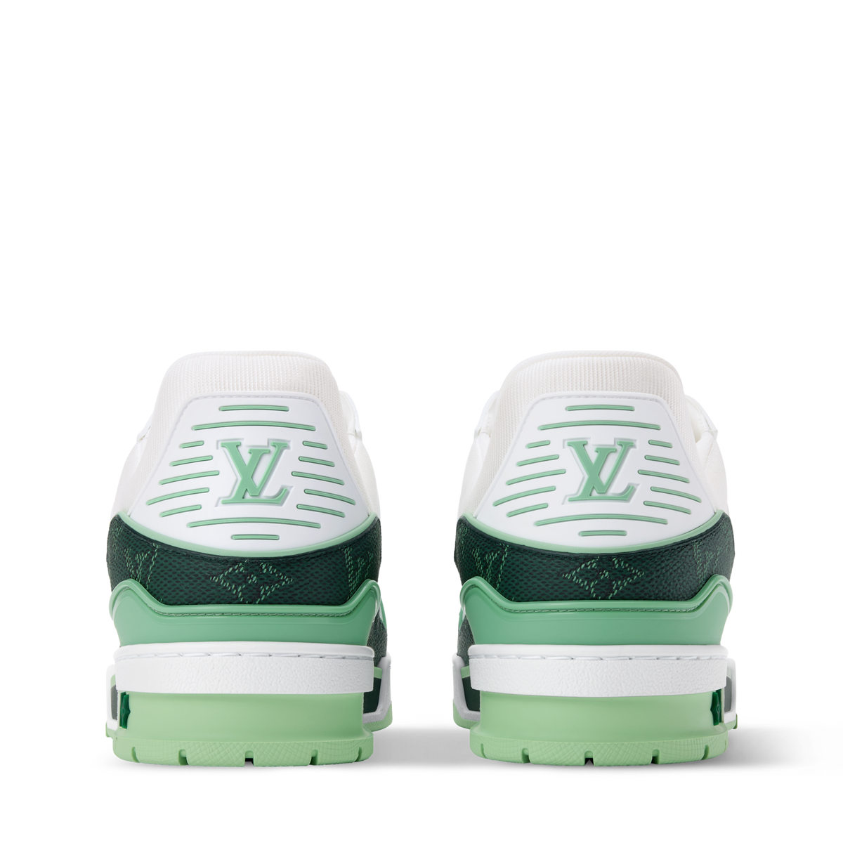 LV Trainer Green Monogram Leather Sneaker