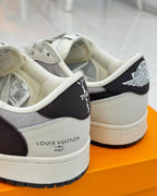 LV x Nike Air Jordan 1 Low “Shadow Grey Suede” (Custom)