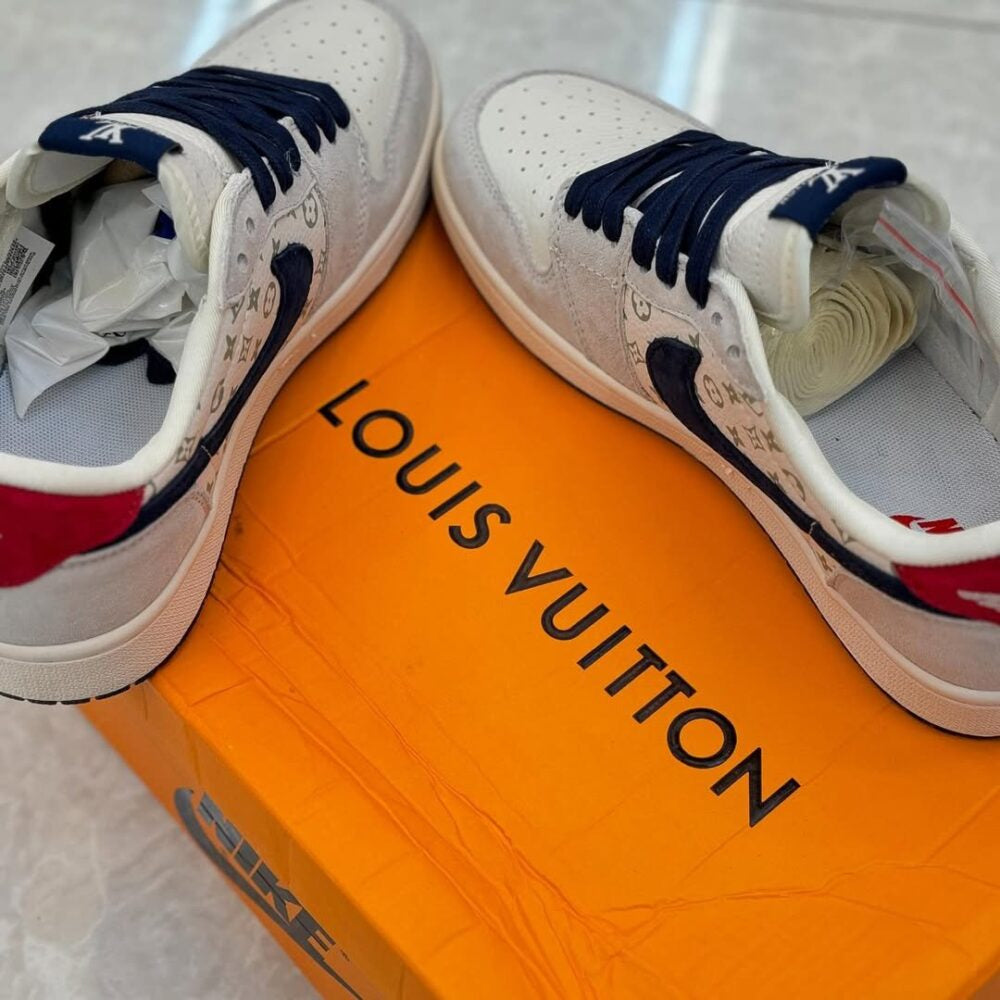 LV x Nike Air Jordan 1 Low “Tricolor Monogram” (Custom)