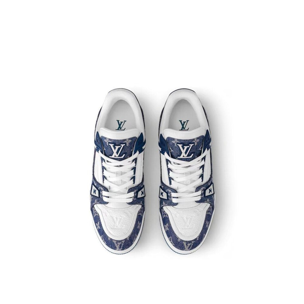 LV Trainer Sneaker Denim Monogram Blue