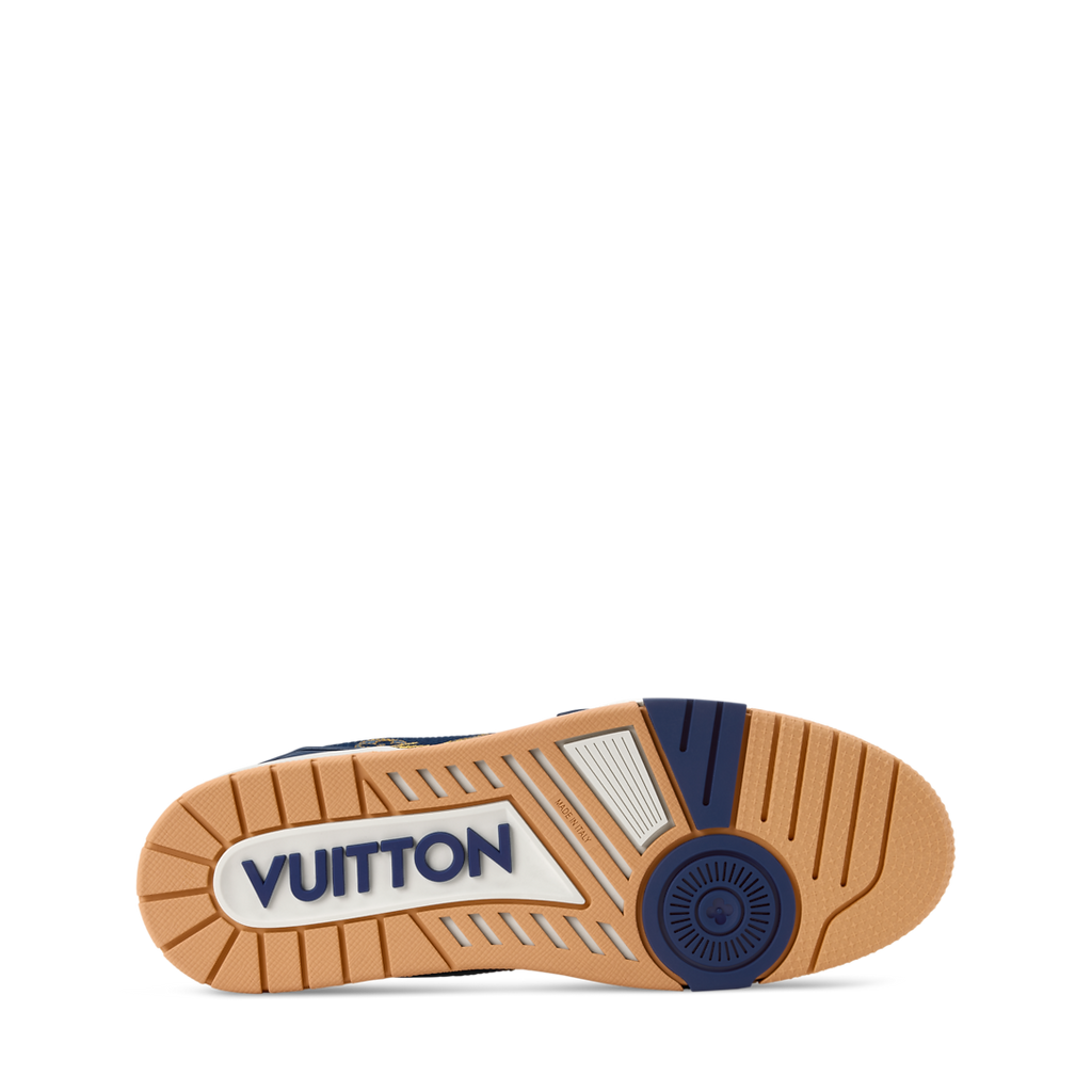 LV Trainer Sneaker Denim & Calf Leather Blue
