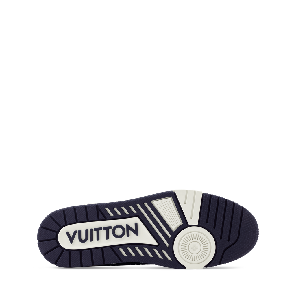 LV Trainer Sneakers  Indigo Blue Denim with Swarovski™ Pearls