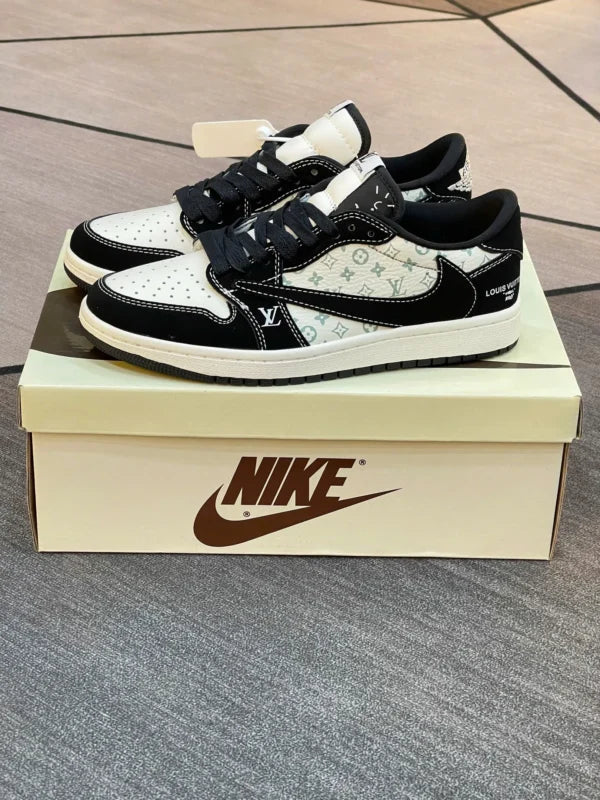 LV x Nike Air Jordan 1 Low “Panda Monogram” (Custom)