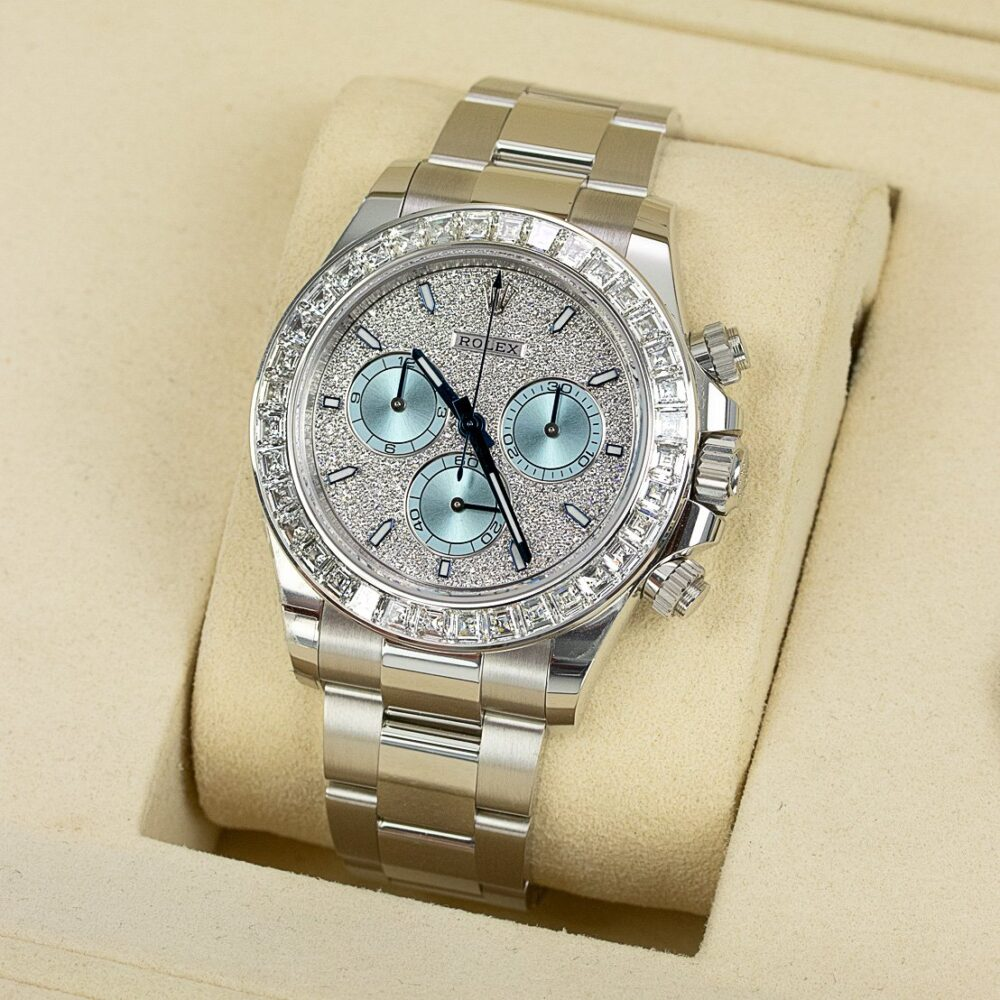 Oyster Perpetual Cosmograph Daytona Platinum Diamond Bezel Diamond Paved Dial