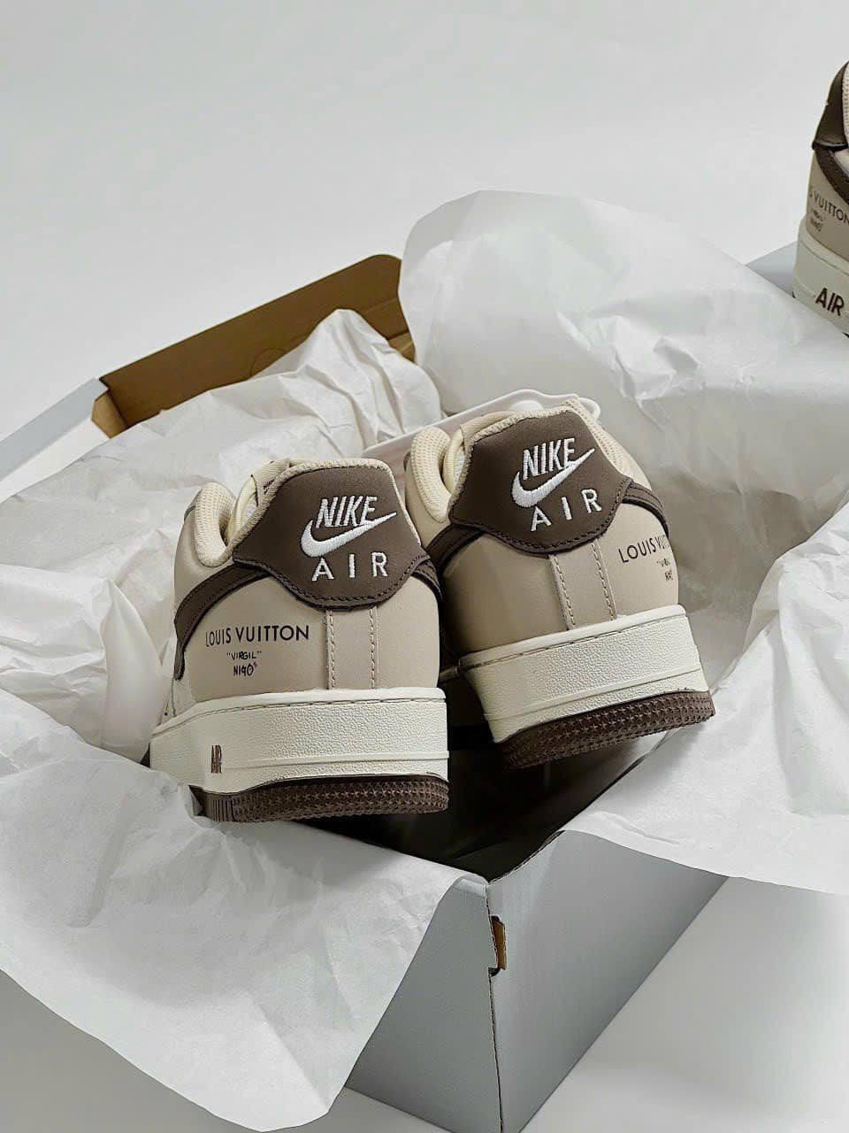 LV x Nike AF1 Cream Mocha Edition (Custom)