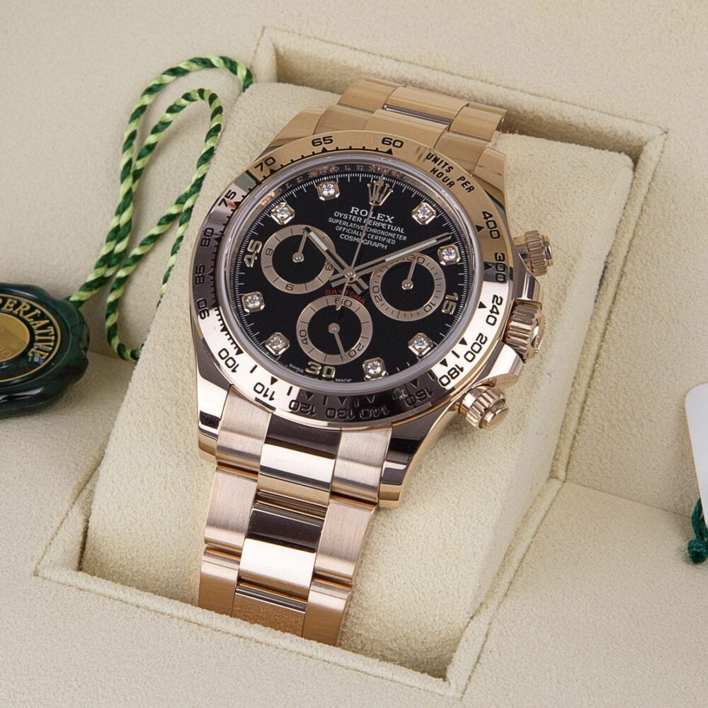 Oyster Perpetual Cosmograph Daytona Diamond Dot 18kt Everose Gold