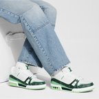 LV Trainer Green Monogram Leather Sneaker