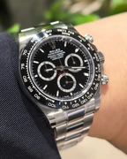 Cosmograph Daytona Stainless Steel Black Dial with Ceramic Bezel