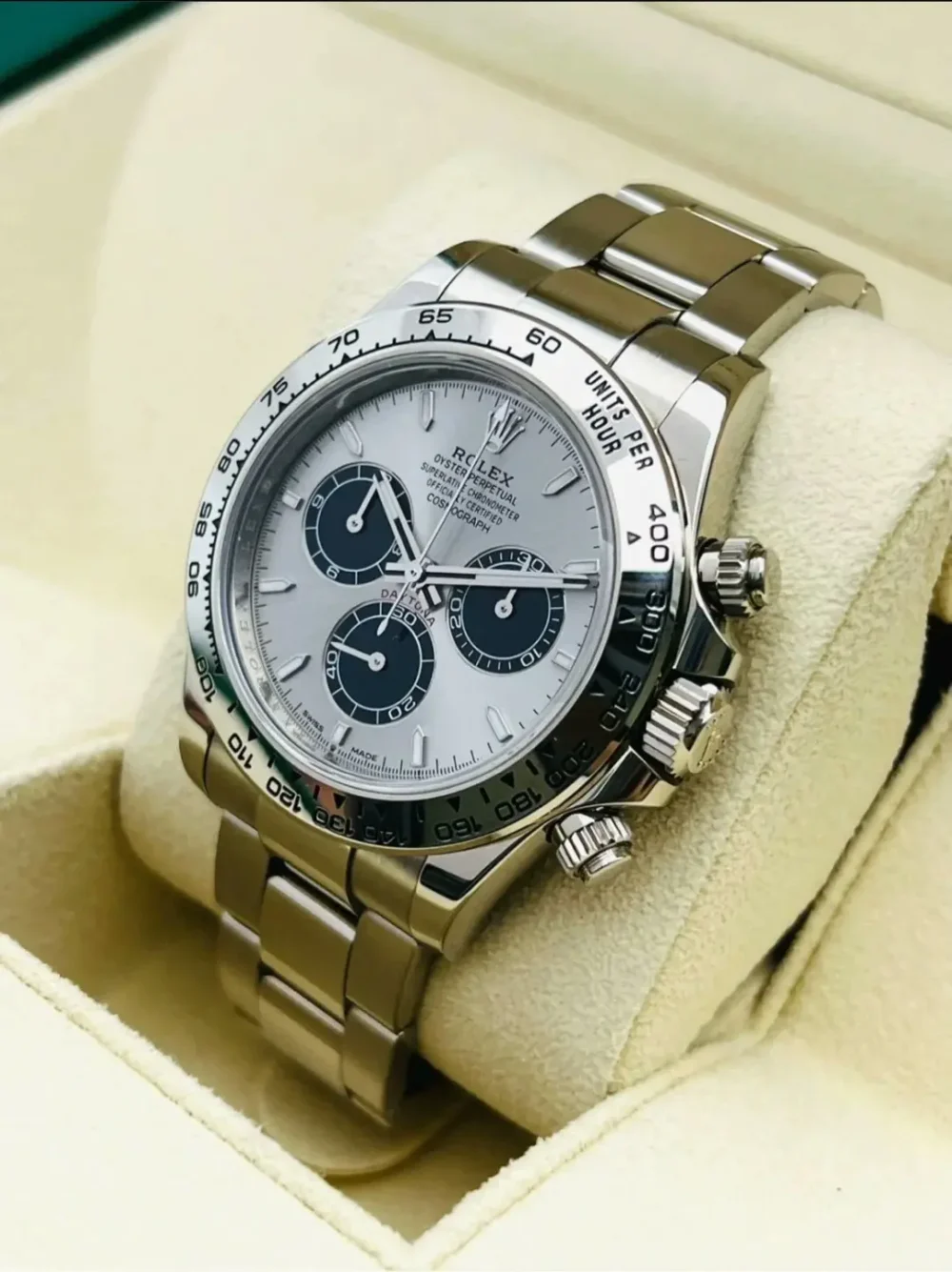 Cosmograph Daytona Platinum Ice Blue Dial with Chestnut Brown Sub-Dials