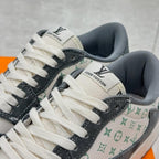 LV x Nike Air Jordan 1 Low “Green Monogram Suede” (Custom)