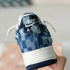 LV x Nike AF1 Low Blue Damier Denim