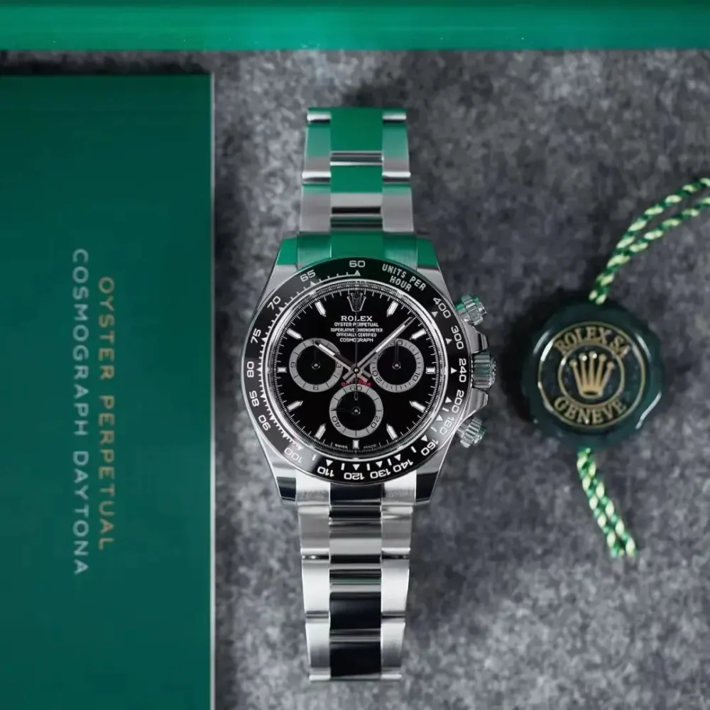 Cosmograph Daytona Stainless Steel Black Dial with Ceramic Bezel