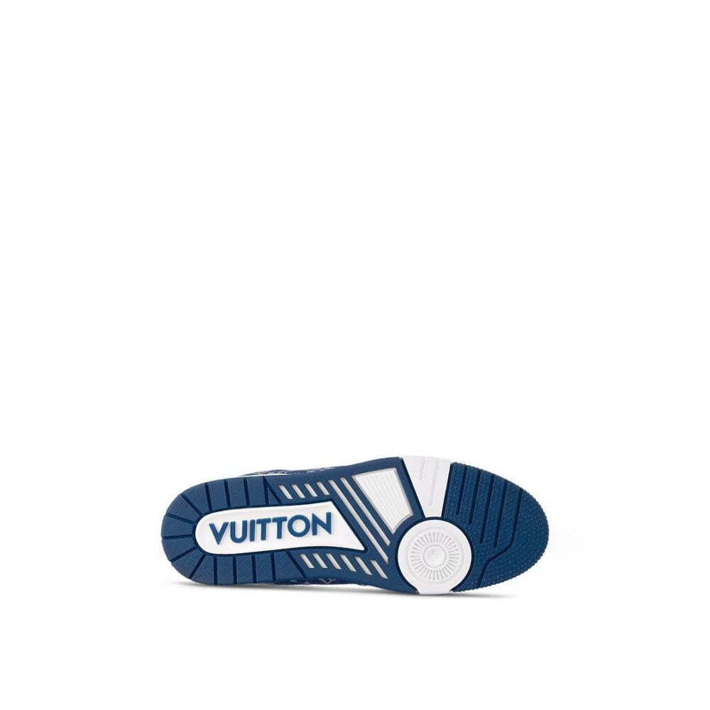 LV Trainer Sneaker Denim Monogram Blue