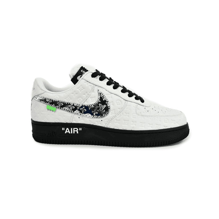 LV x Nike AF1 Low White Black Silver