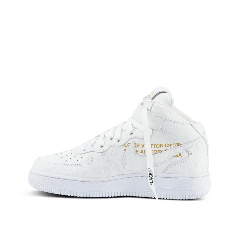 LV x Nike AF1 Mid White