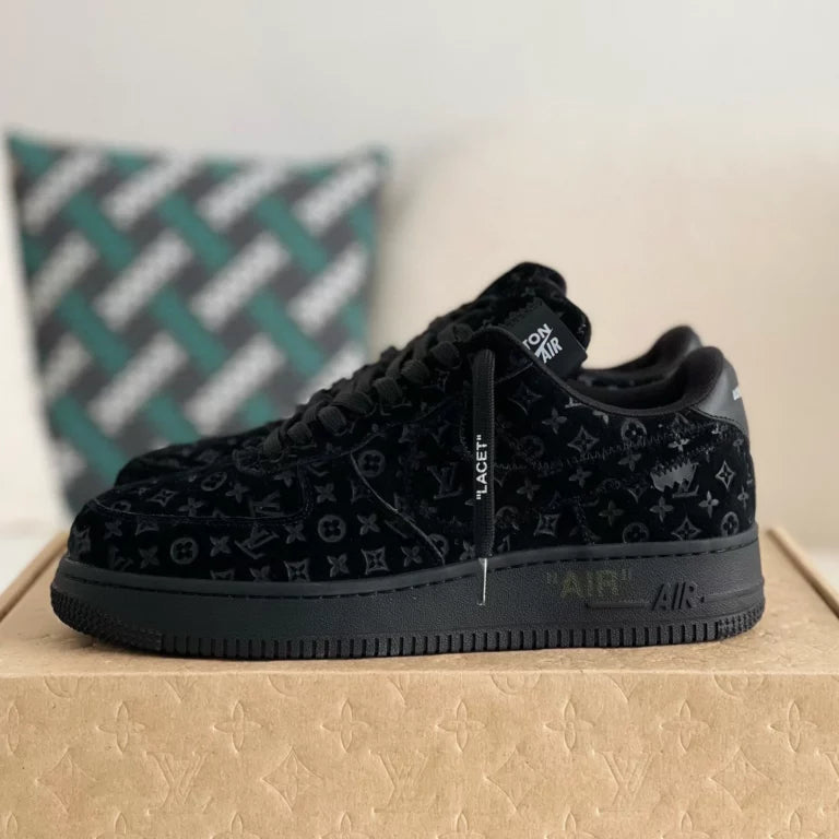 LV x Nike AF1  Low Triple Black