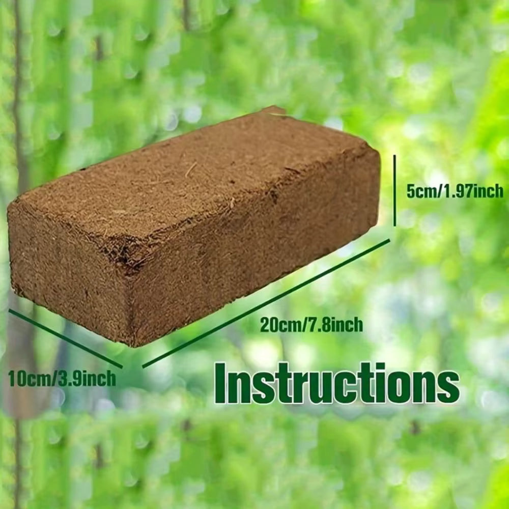 Reptile Bedding Compressed Coconut Coir Brick 500g Desalted Coco Peat Succulent Plant Growing Substrate Soil Mix