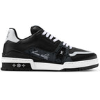 LV Trainer Black Monogram Leather Sneaker