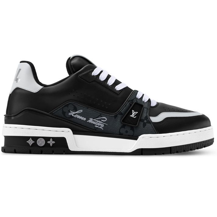 LV Trainer Black Monogram Leather Sneaker