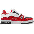 LV Trainer Sneaker Red Alligator Leather