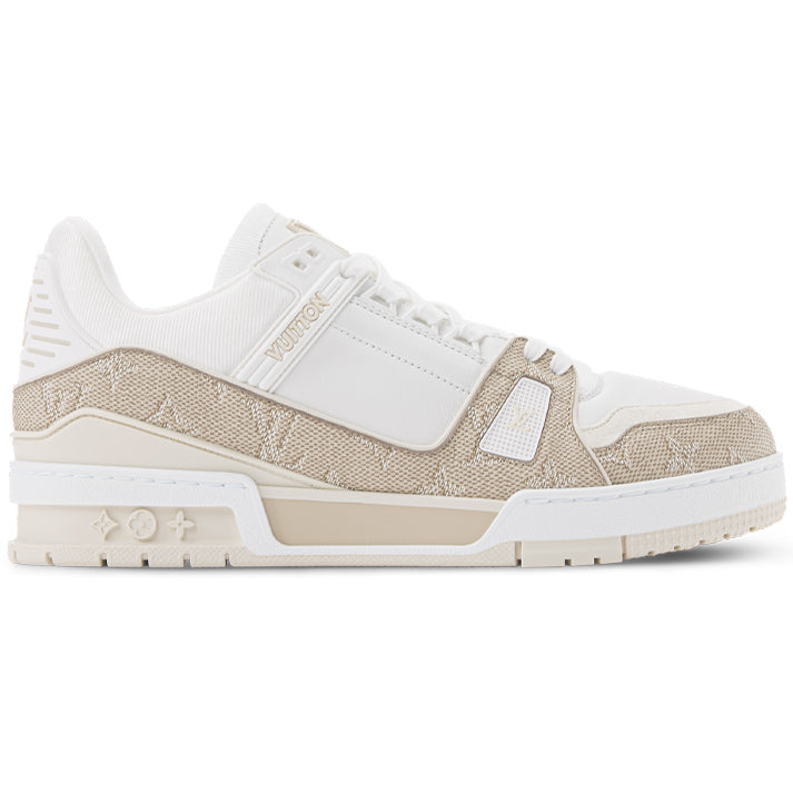 LV Trainer Beige Monogram Leather Sneaker
