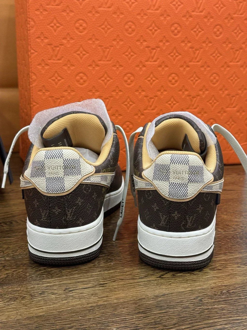 LV x Nike AF1 Low 'Monogram Brown Damier Azur'