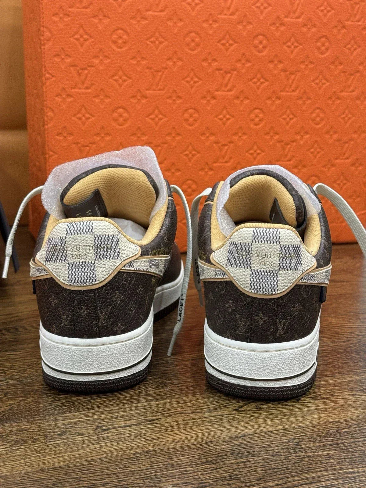 LV x Nike AF1 Low 'Monogram Brown Damier Azur'
