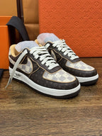 LV x Nike AF1 Low 'Monogram Brown Damier Azur'