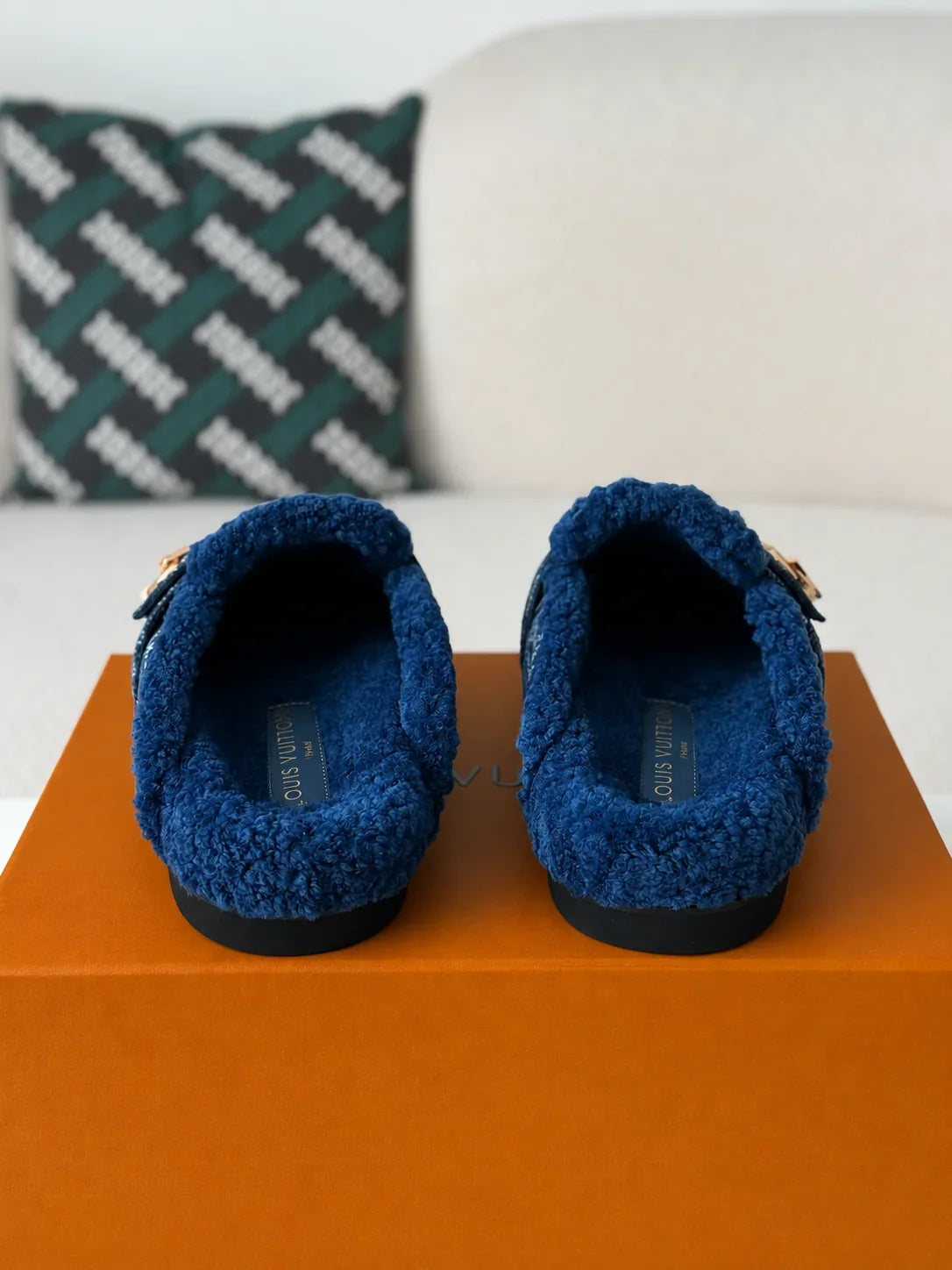 LV Sandals Easy Mule Sandals Blue