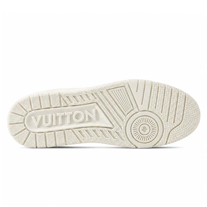 LV Trainer Sneaker – White/Gold Monogram