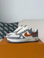 LV x Nike AF1  Low “Grey/White/Orange”