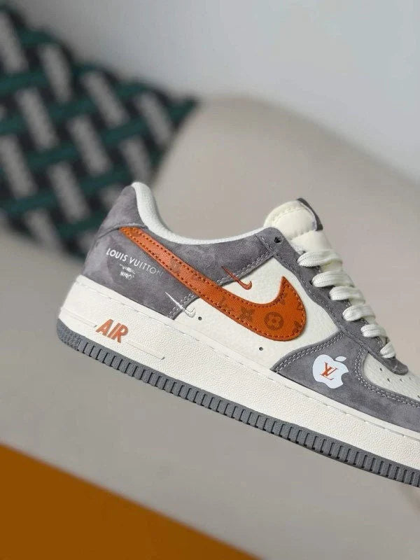 LV x Nike AF1  Low “Grey/White/Orange”