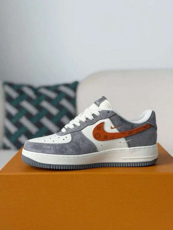 LV x Nike AF1  Low “Grey/White/Orange”
