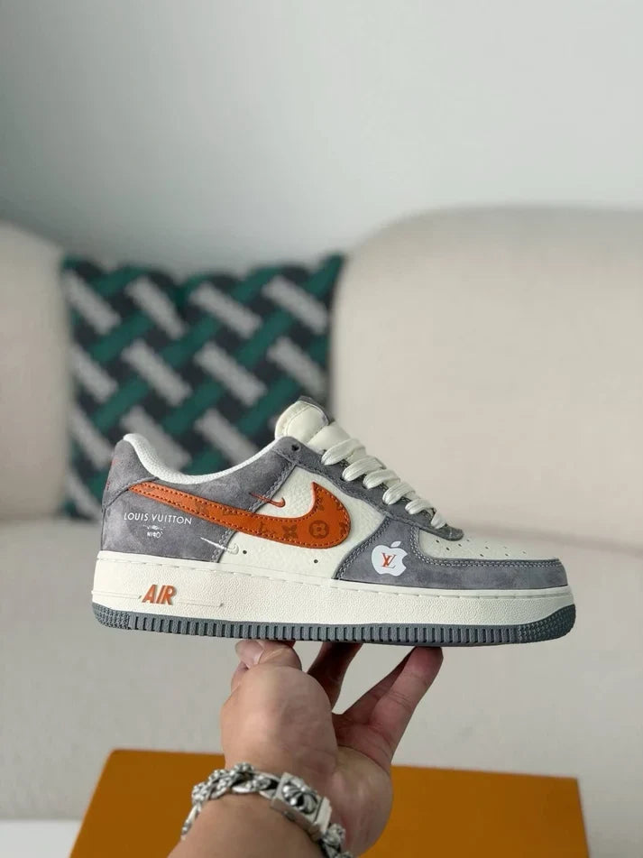 LV x Nike AF1  Low “Grey/White/Orange”
