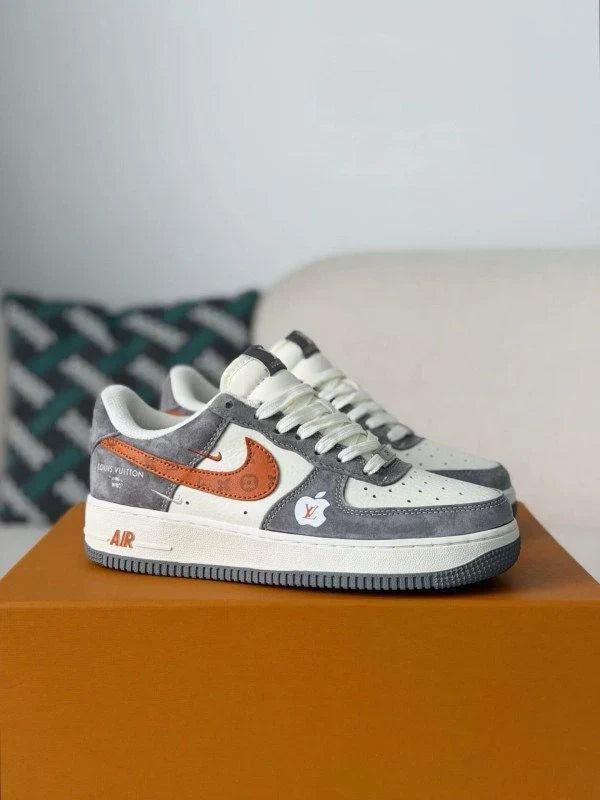 LV x Nike AF1  Low “Grey/White/Orange”