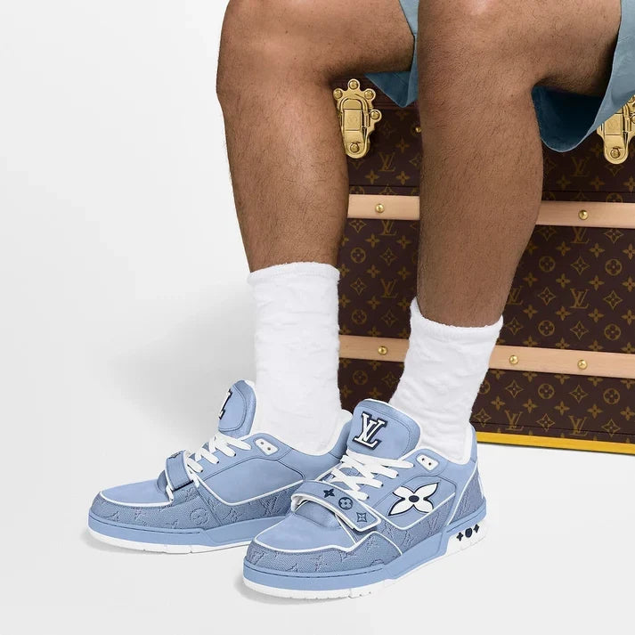 LV Trainer Sneaker – Blue Monogram Nubuck